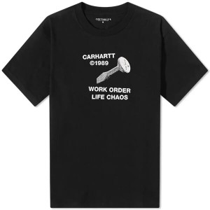 カーハート メンズ Tシャツ トップス Carhartt WIP Strange Screw Tee Black