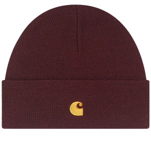 カーハート レディース 帽子 アクセサリー Carhartt WIP Chase Beanie Hat Amarone & Gold