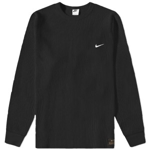 ナイキ メンズ シャツ トップス Nike Life Heavyweight Waffle Top Black & White