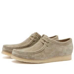 クラークス メンズ スニーカー シューズ Clarks Originals Wallabee Pale Grey Suede