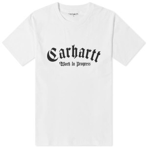 カーハート メンズ Tシャツ トップス Carhartt WIP Onyx T-Shirt White & Black