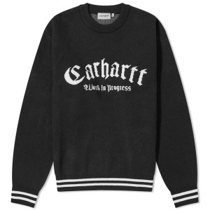 カーハート メンズ ニット・セーター アウター Carhartt WIP Onyx Crew Knit Black & Wax