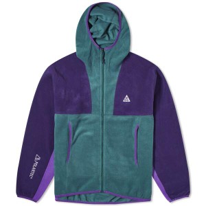 ナイキ メンズ パーカー・スウェット アウター Nike Acg Wolf Tree Full Zip Fleece Deep Jungle , Purple Ink & Summit White