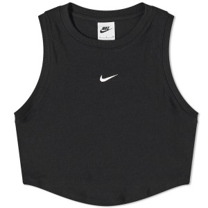 ナイキ レディース タンクトップ トップス Nike Essential Rib Crop Tank Top Black & Sail