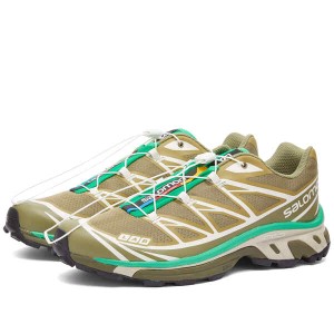 サロモン メンズ スニーカー シューズ Salomon XT-6 Dried Herb, Deep Lichen Green & Bright Green