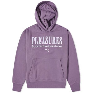 プーマ メンズ パーカー・スウェット アウター Puma x Pleasures Graphic Hoodie Purple Charcoal