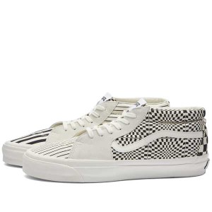 バンズ メンズ スニーカー シューズ Vans Sk8-Mid Reissue 83 Lx Pattern Clash Marshmallow