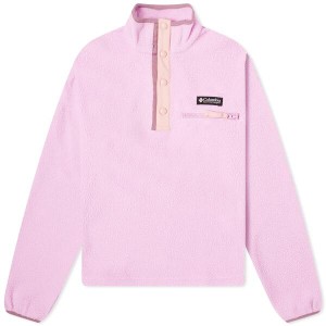 コロンビア レディース パーカー・スウェット アウター Columbia Helvetic Cropped Half Snap Fleece Cosmos, Salmon