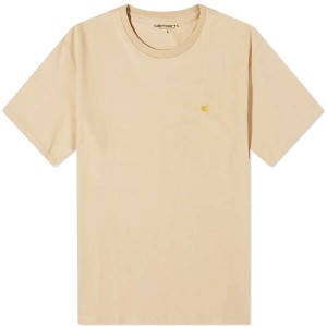 カーハート メンズ Tシャツ トップス Carhartt WIP Chase T-Shirt Sable & Gold