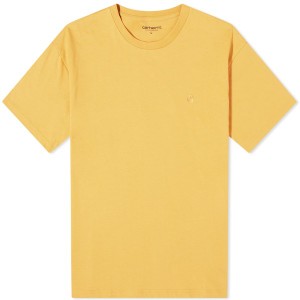 カーハート メンズ Tシャツ トップス Carhartt WIP Chase T-Shirt Sunray & Gold