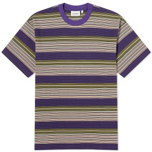 カーハート メンズ Tシャツ トップス Carhartt WIP Coby Stripe T-Shirt Tyrian