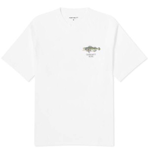 カーハート メンズ Tシャツ トップス Carhartt WIP Fish T-Shirt White