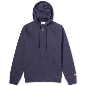 カーハート メンズ ジャケット・ブルゾン アウター Carhartt WIP Hooded Chase Jacket Dark Navy & Gold