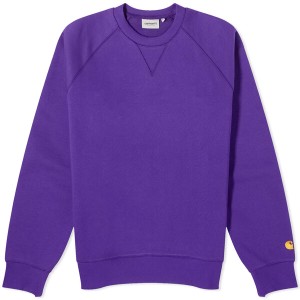 カーハート メンズ パーカー・スウェット アウター Carhartt WIP Chase Crew Sweat Tyrian & Gold