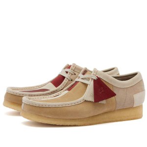 クラークス メンズ スニーカー シューズ Clarks Originals x Franck Pelligrino Wallabee Red Combi