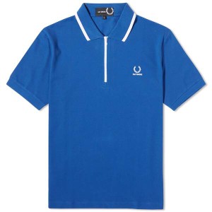 フレッドペリー メンズ ポロシャツ トップス Fred Perry x Raf Simons Half Zip Polo Royal