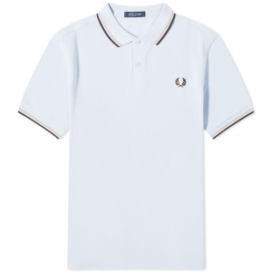 フレッドペリー メンズ ポロシャツ トップス Fred Perry Twin Tipped Polo Smoke, Grey & Black