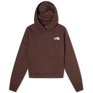 ノースフェイス レディース パーカー・スウェット アウター The North Face Nuptse Face Hoodie Coal Brown