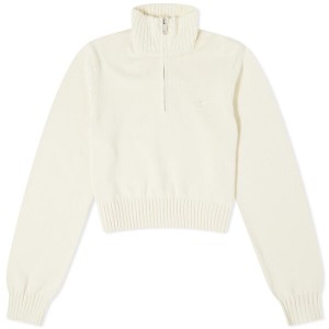 アディダス レディース ニット・セーター アウター Adidas Knit Half Zip Wonder White