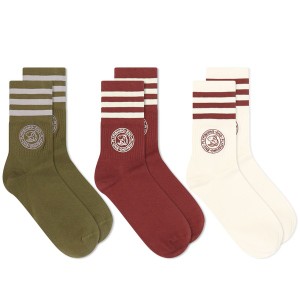 アディダス メンズ 靴下 アンダーウェア END. X Adidas Flyfishing Sock - 3 Pack White & Fox Brown