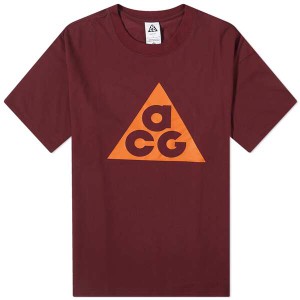 ナイキ メンズ Tシャツ トップス Nike Acg Logo T-Shirt Night Maroon