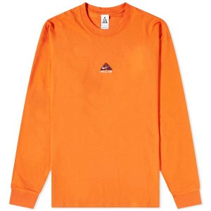 ナイキ メンズ Tシャツ トップス Nike Acg Lungs T-Shirt Campfire Orange & Summit White
