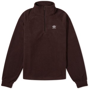 アディダス レディース パーカー・スウェット アウター Adidas Neutral Court 1/4 Zip Track Top Shadow Brown