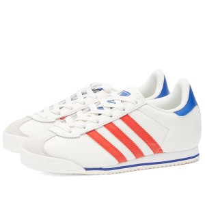 アディダス メンズ スニーカー シューズ Adidas KICK Core White, Bright Red & Team Royal Blue