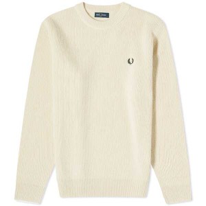 フレッドペリー メンズ ニット・セーター アウター Fred Perry Textured Lambswool Jumper Oatmeal