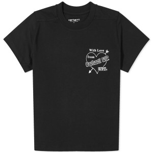 カーハート レディース Tシャツ トップス Carhartt WIP Delicacy T-Shirt Black & White