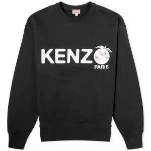 ケンゾー メンズ パーカー・スウェット アウター Kenzo Orange Crew Sweat Black