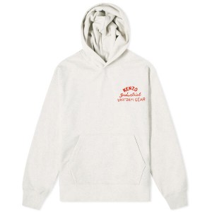 ケンゾー メンズ パーカー・スウェット アウター Kenzo Drawn Varsity Oversize Popover Hoody Pale Grey