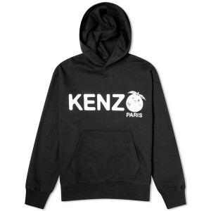 ケンゾー メンズ パーカー・スウェット アウター Kenzo Orange Popover Hoody Black