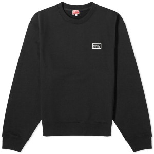 ケンゾー メンズ パーカー・スウェット アウター Kenzo Logo Crew Sweat Black