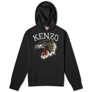 ケンゾー メンズ パーカー・スウェット アウター Kenzo Tiger Varsity Slim Popover Hoody Black