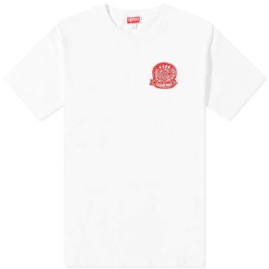 ケンゾー メンズ Tシャツ トップス Kenzo Drawn Varsity Tee Off White