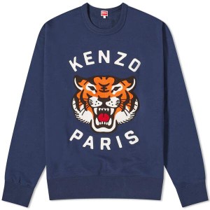 ケンゾー メンズ パーカー・スウェット アウター Kenzo Lucky Tiger Crew Sweat Midnight Blue