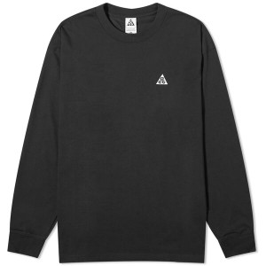 ナイキ メンズ Tシャツ トップス Nike ACG Long Sleeve Logo T-Shirt Black