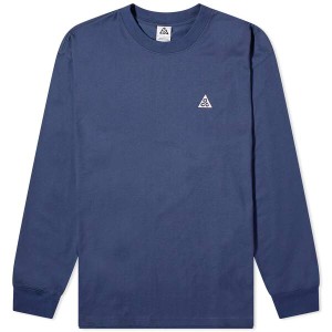 ナイキ メンズ Tシャツ トップス Nike ACG Long Sleeve Logo T-Shirt Thunder Blue