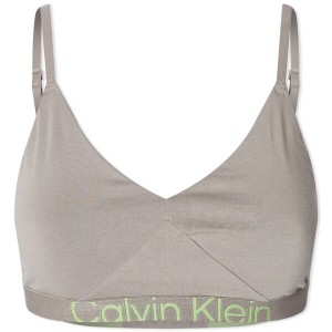 カルバンクライン レディース ブラジャー アンダーウェア Calvin Klein CK Unlined Bralette Satellite & Green Flash