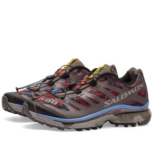 サロモン メンズ スニーカー シューズ Salomon XT-4 OG TOPOGRAPHY Black, Plum Kitten & Blue Bonnet