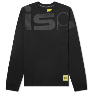 ナイキ メンズ Tシャツ トップス Nike ISPA Long Sleeve T-shirt Black & Black