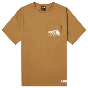 ノースフェイス メンズ Tシャツ トップス The North Face Berkeley California Pocket T-Shirt Utility Brown