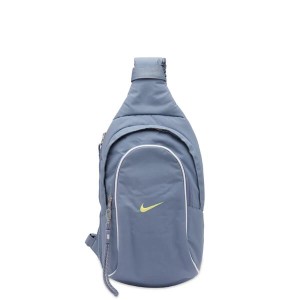 ナイキ メンズ ボディバッグ・ウエストポーチ バッグ Nike Sportswear Essentials Sling Bag (8L) Ashen Slate, White & Lazer Orange