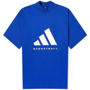 アディダス メンズ Tシャツ トップス Adidas BASKETBALL T-Shirts Lucid Blue