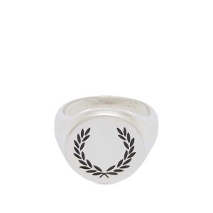 フレッドペリー メンズ リング アクセサリー Fred Perry Laurel Wreath Signet Ring Silver