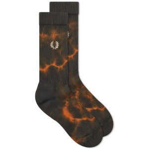 フレッドペリー メンズ 靴下 アンダーウェア Fred Perry Tie Dye Graphic Sock Night Green