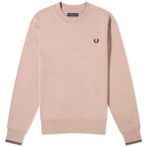 フレッドペリー メンズ ニット・セーター アウター Fred Perry Crew Sweater Dark Pink