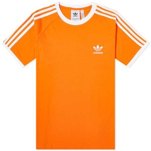 アディダス メンズ Tシャツ トップス Adidas 3 Stripes T-shirt Orange