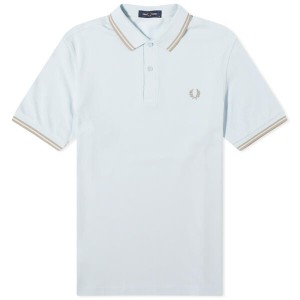 フレッドペリー メンズ ポロシャツ トップス Fred Perry Twin Tipped Polo Light Ice & Warm Grey